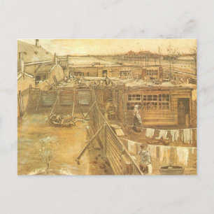 Carpenter's Yard and Laundry by Vincent van Gogh Postkarte