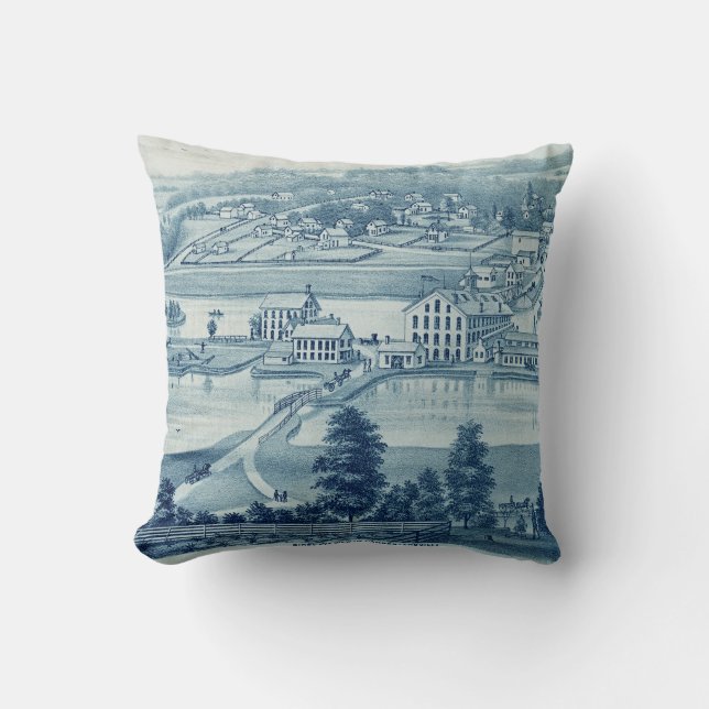 Carpentersville Illinois 1871 Illinois Iron Bolt Kissen (Vorderseite)