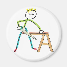 Carpentry Stickman Magnet