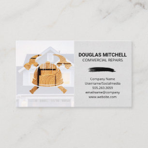 Carpentry   ZUHAUSE   Handyman Construction Logo Visitenkarte