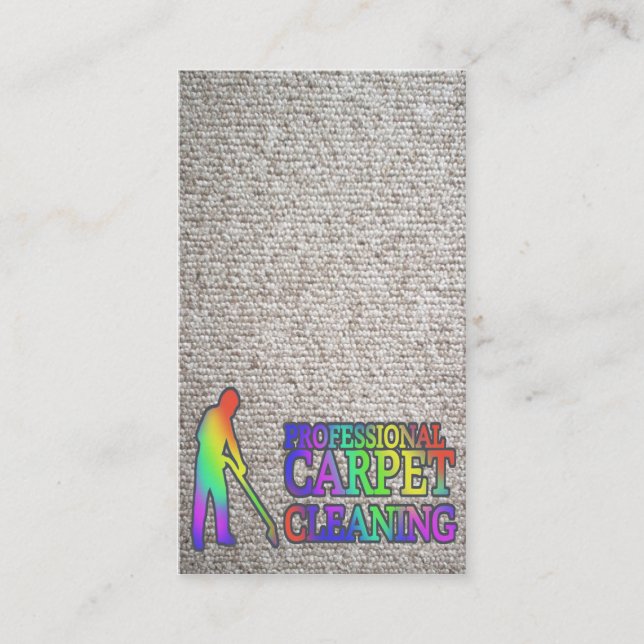 Carpet Cleaning Service Geschäft Card Visitenkarte (Vorderseite)