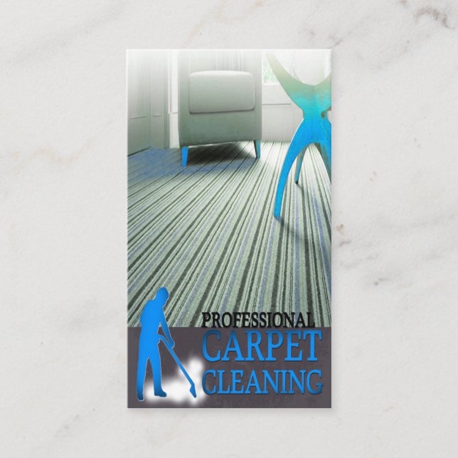 Carpet Cleaning Service Geschäft Card Visitenkarte (Vorderseite)