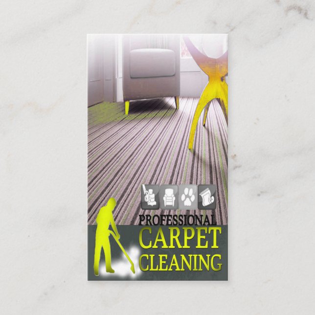Carpet Cleaning Service Geschäft Card Visitenkarte (Vorderseite)