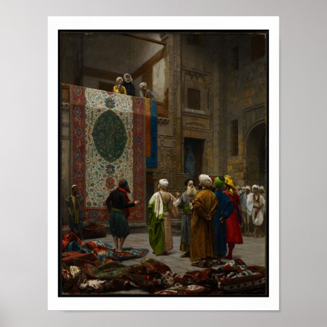 Carpet Merchant, c.1887 (Öl auf Leinwand) Poster (Vorne)