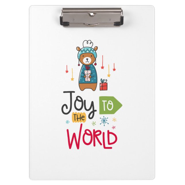 Carpeta de pinza Joy to the World Klemmbrett (Vorderseite)