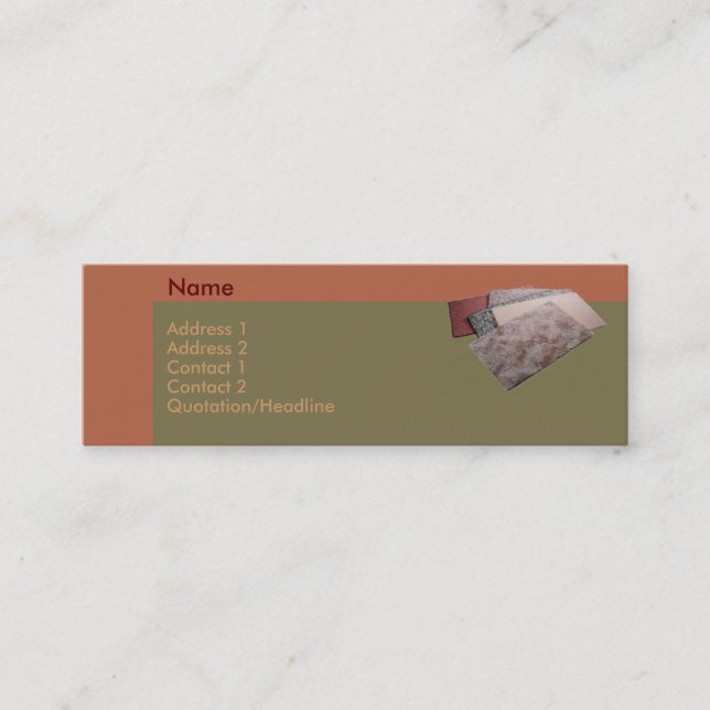 Carpets Business Card Mini Visitenkarte (Vorderseite)