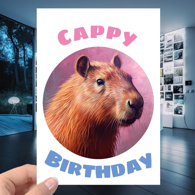 Carpincho the Capybara - "Cappy Happy Birthday" Karte (Von Creator hochgeladen)