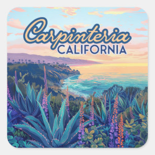 Carpinteria Kalifornien Santa Barbara Ventura Stra Quadratischer Aufkleber