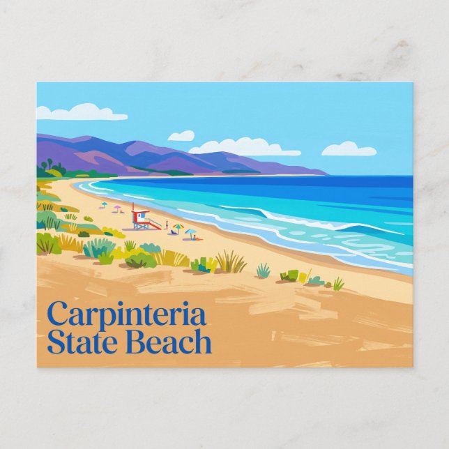 Carpinteria State Beach Kalifornien Postkarte (Vorderseite)