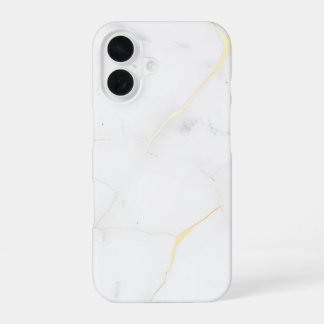 Carrara Gold Marble Abstrakt - Luxe Veins iPhone 16 Hülle