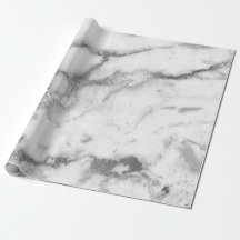 Carrara Marble White Gray Silver Strokes Minimal