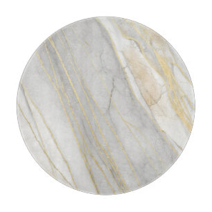 Carrara-Marmor-Textur mit goldenen Adern Schneidebrett