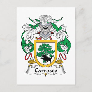 Carrasco-Familienwappen Postkarte
