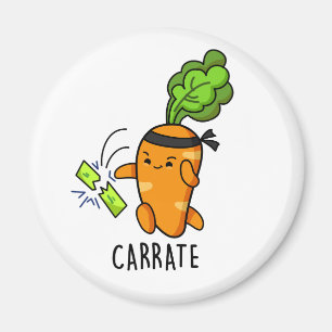 Carrate Funny Carrot Karate Pun Magnet