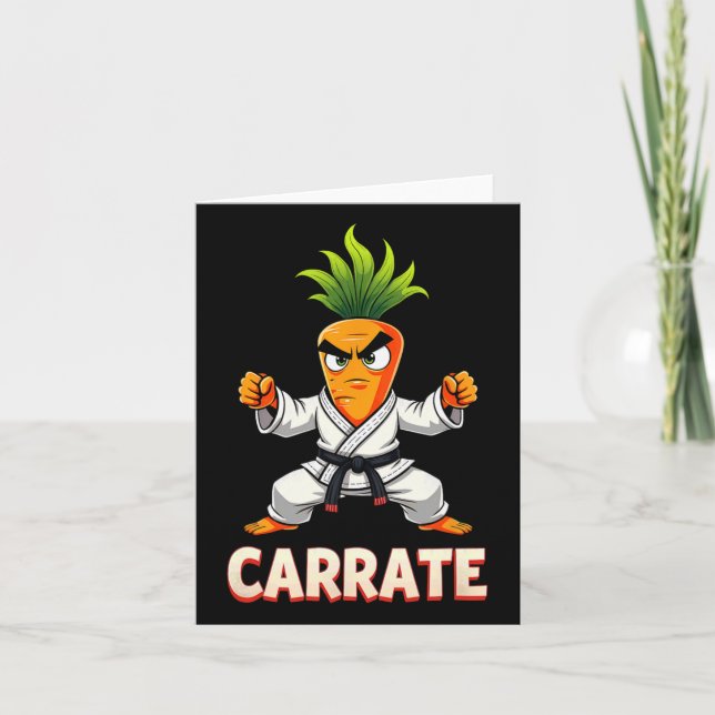 Carrate Karate Carrot Mixed Martial Arts Students  Karte (Vorderseite)