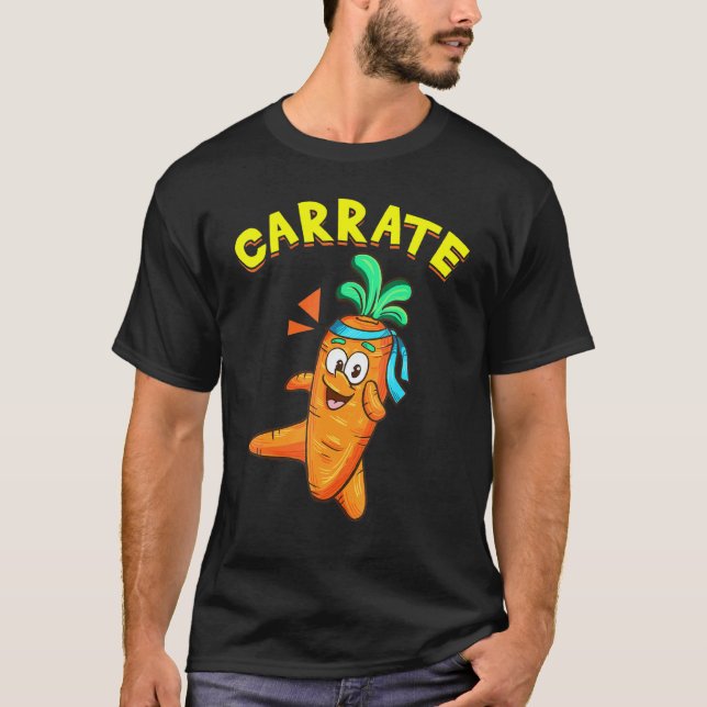 Carrate Karate Karotte Hilarisches Gemüse Gemüse P T-Shirt (Vorderseite)