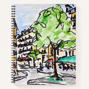 Carrefour de l'Odeon, Paris, Frankreich Notizbuch