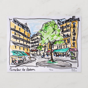 Carrefour de l'Odeon, Paris, Frankreich Postkarte