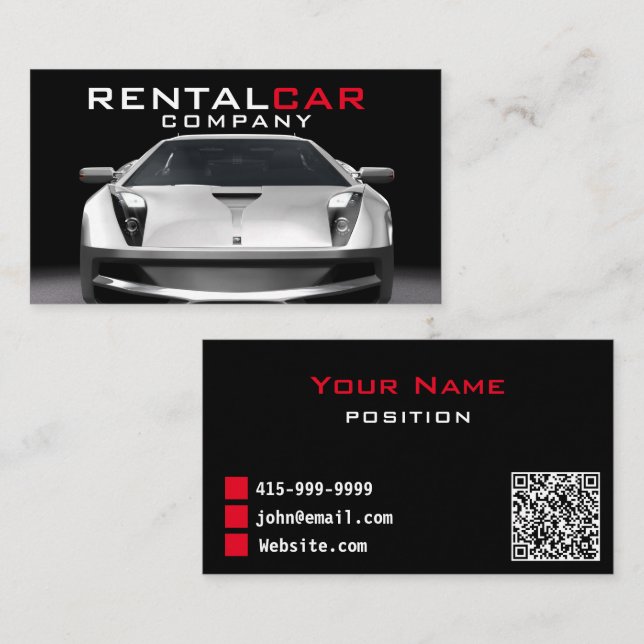 CarRental Business Card Visitenkarte (Vorne/Hinten)