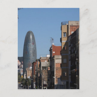 Carrer de Badajoz und Torre Agbar, Barcelona Postkarte