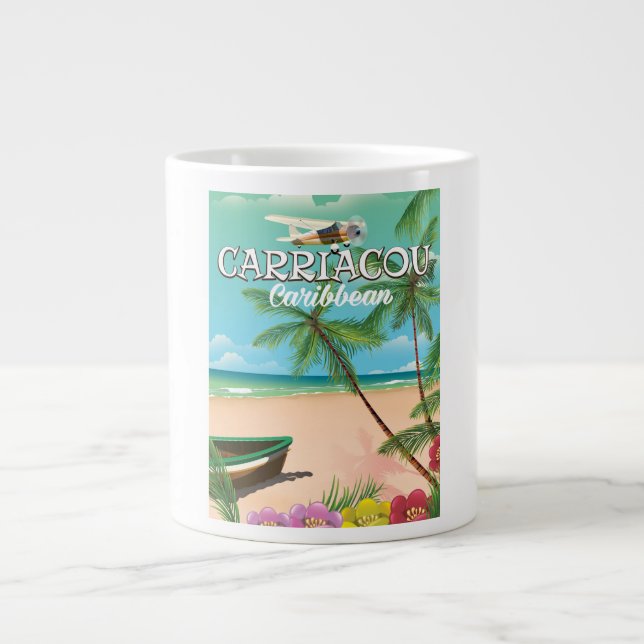 Carriacou Reiseplakat Jumbo-Tasse (Vorderseite)