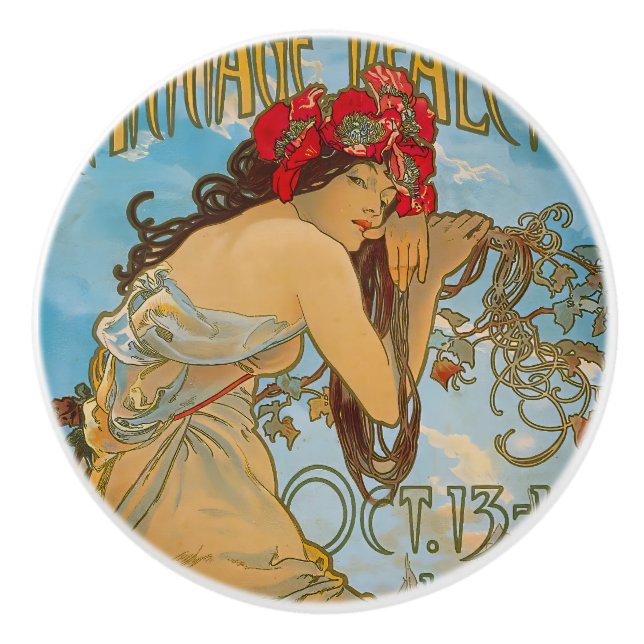 Carriage Dealers by Alphonse Mucha (1902) Keramikknauf (Vorderseite)