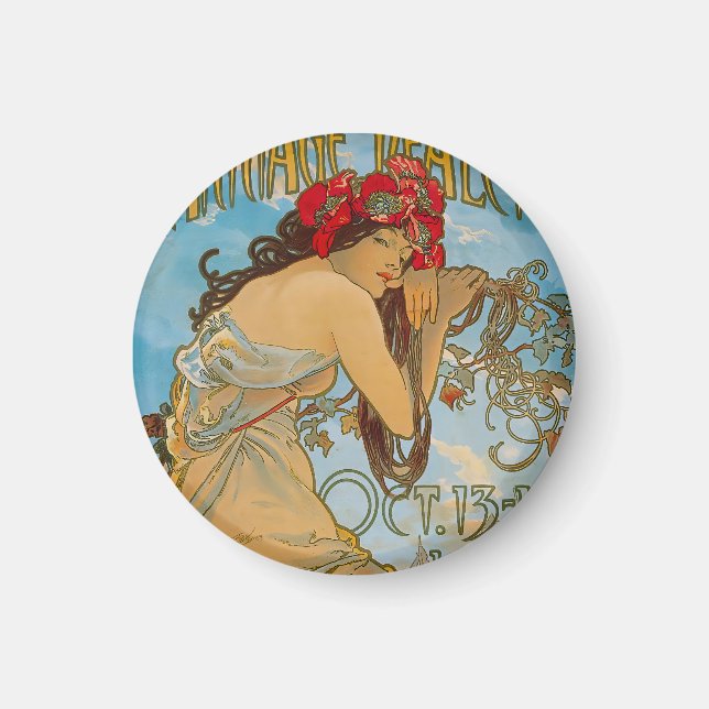 Carriage Dealers by Alphonse Mucha (1902) Magnet (Vorne)