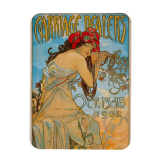 Carriage Dealers by Alphonse Mucha (1902) Magnet