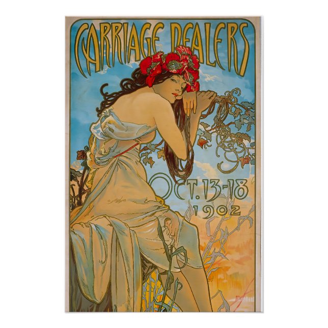 Carriage Dealers by Alphonse Mucha (1902) Poster (Vorderseite)