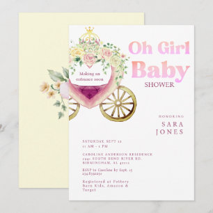 Carriage Maaking a Intranet Bald Baby Shower II Einladung