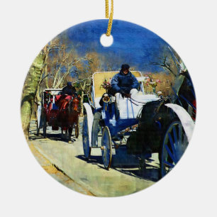 Carriage Ride Central Park Keramikornament