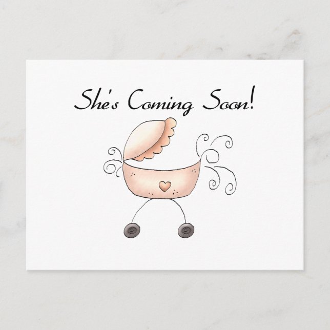 Carriage Sie kommt bald Postkarte (Vorderseite)