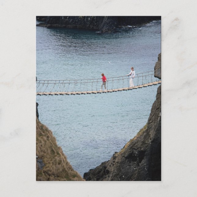 Carrick-A-Rede rope bridge, Ballintoy, Grafschaft  Postkarte (Vorderseite)