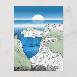 Carrick a Rede Rope Bridge Irland Postkarte