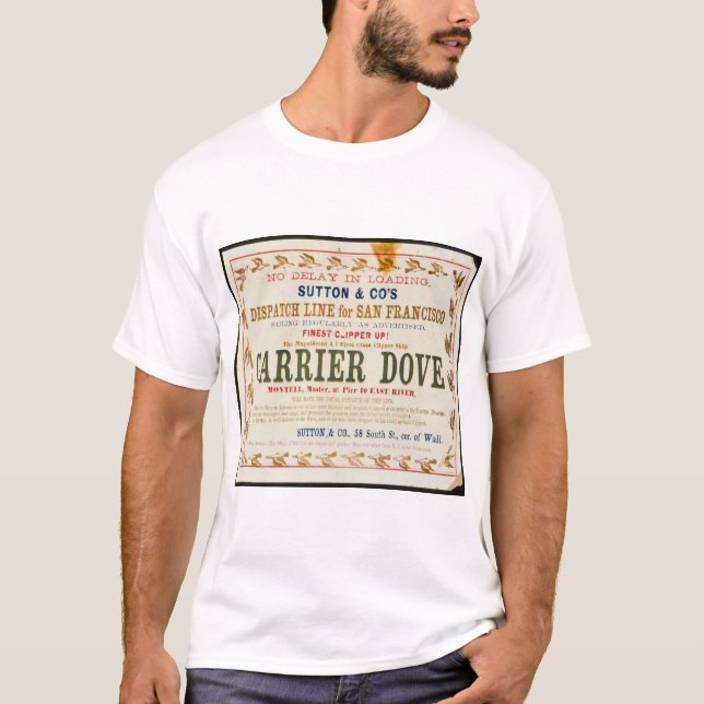 Carrier Dove Clipper Segeln T-Shirt (Vorderseite)