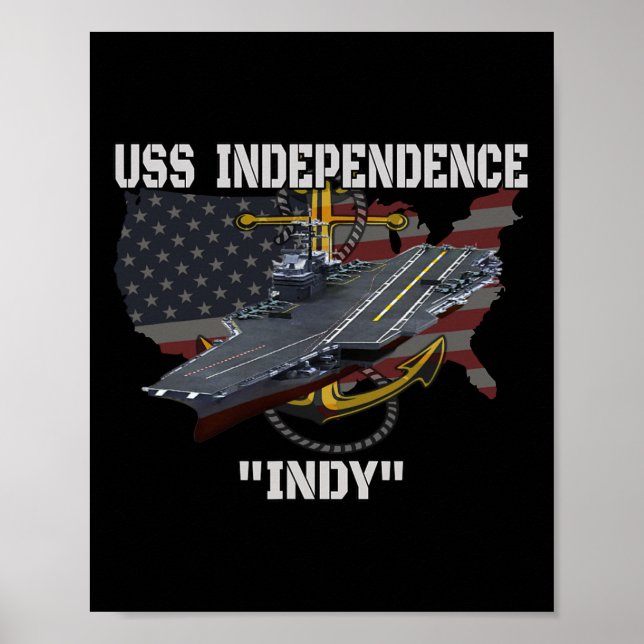 Carrier Uss Independence Cv-62 Cva-62 Veterans Day Poster (Vorne)