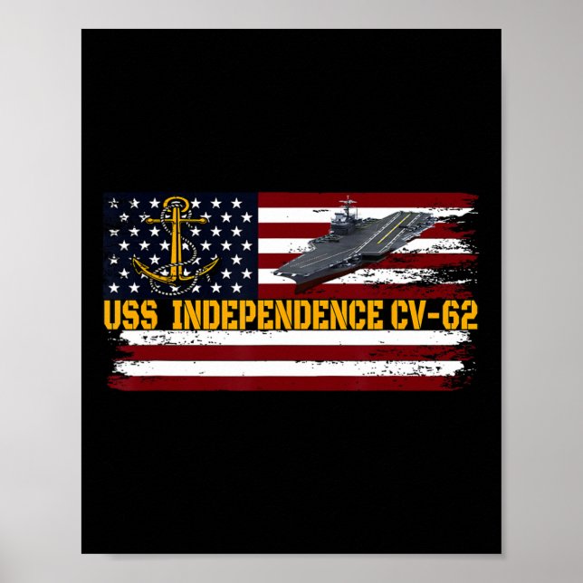 Carrier Uss Independence Cv-62 Veterans Day Vetera Poster (Vorne)