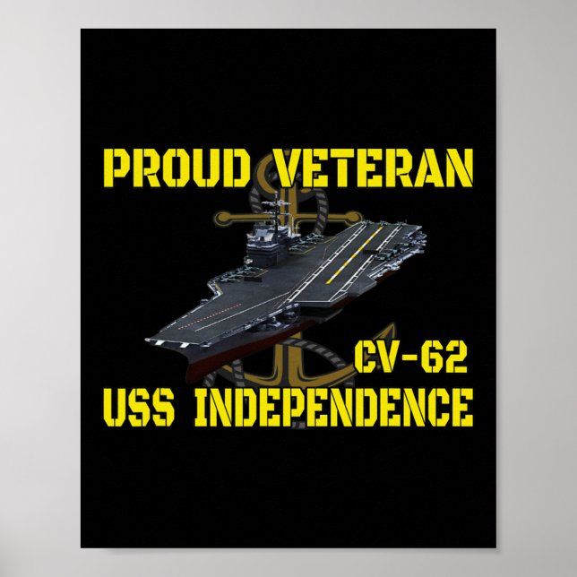 Carrier Uss Independence Cv-62 Veterans Day Vetera Poster (Vorne)