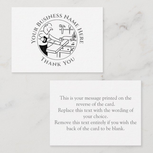 Carrier Vielen Dank Note Card Mitteilungskarte (Vorne/Hinten)