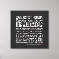 Carrie's Inspiration Dance Quotes 12x12 Leinwand