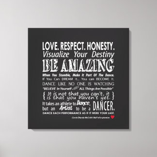 Carrie's Inspiration Dance Quotes 12x12 Leinwand