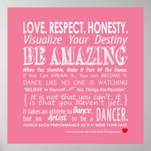 Carrie's Wall of Inspirational Dance Quotes - Rosa Poster