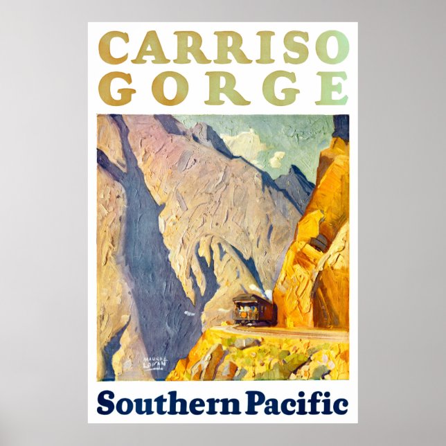 Carriso Gorge USA Vintage Travel Poster restaurier (Vorne)