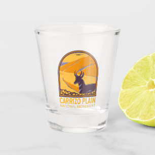Carrizo Schlichtes Nationaldenkmal Vintages Califo Schnapsglas