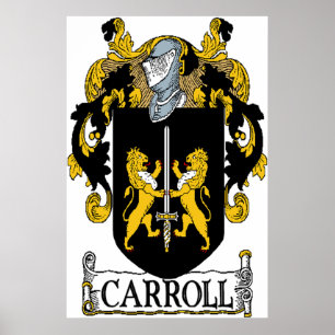 Carroll Coat of Arms Canvas Print Poster