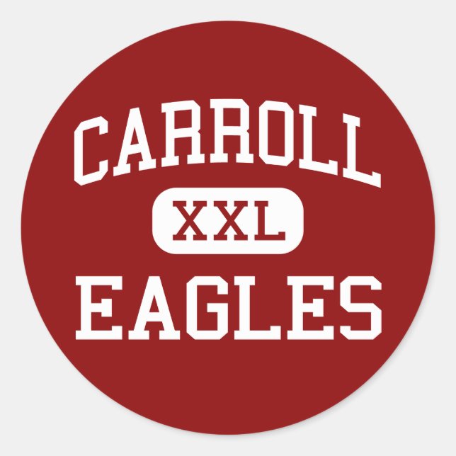 Carroll - Eagles - High School - Ozark Alabama Runder Aufkleber (Vorderseite)