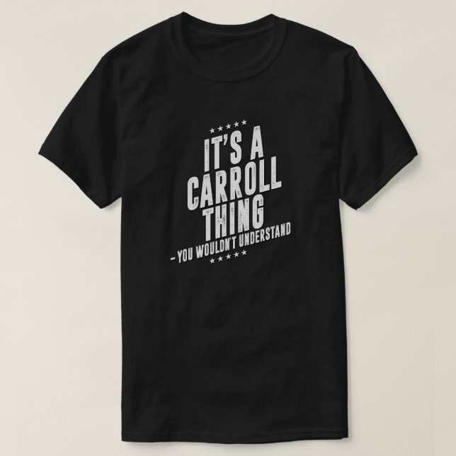 Carroll lustige Nachname T-Shirt (Design vorne)