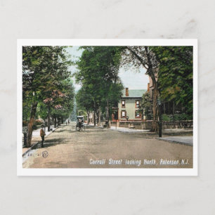 Carroll Street, Paterson, New Jersey Vintag Postkarte