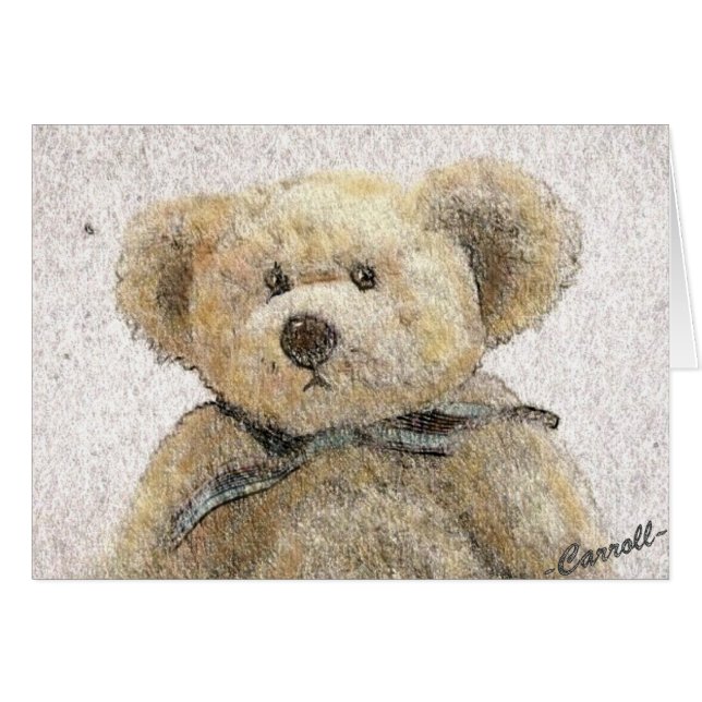 Carroll Teddy Bear Card (Vorderseite (Horizontal))