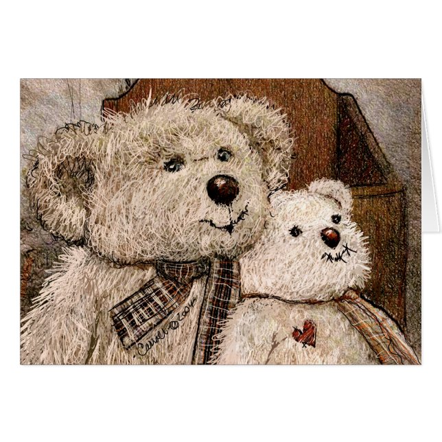 Carroll Teddy Bear Card (Vorderseite (Horizontal))